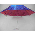 Flower Fashion Shining Coating 3 Folding Umbrella